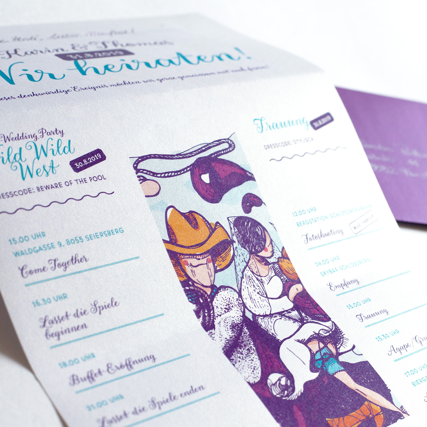 Wedding Programm and illustration 