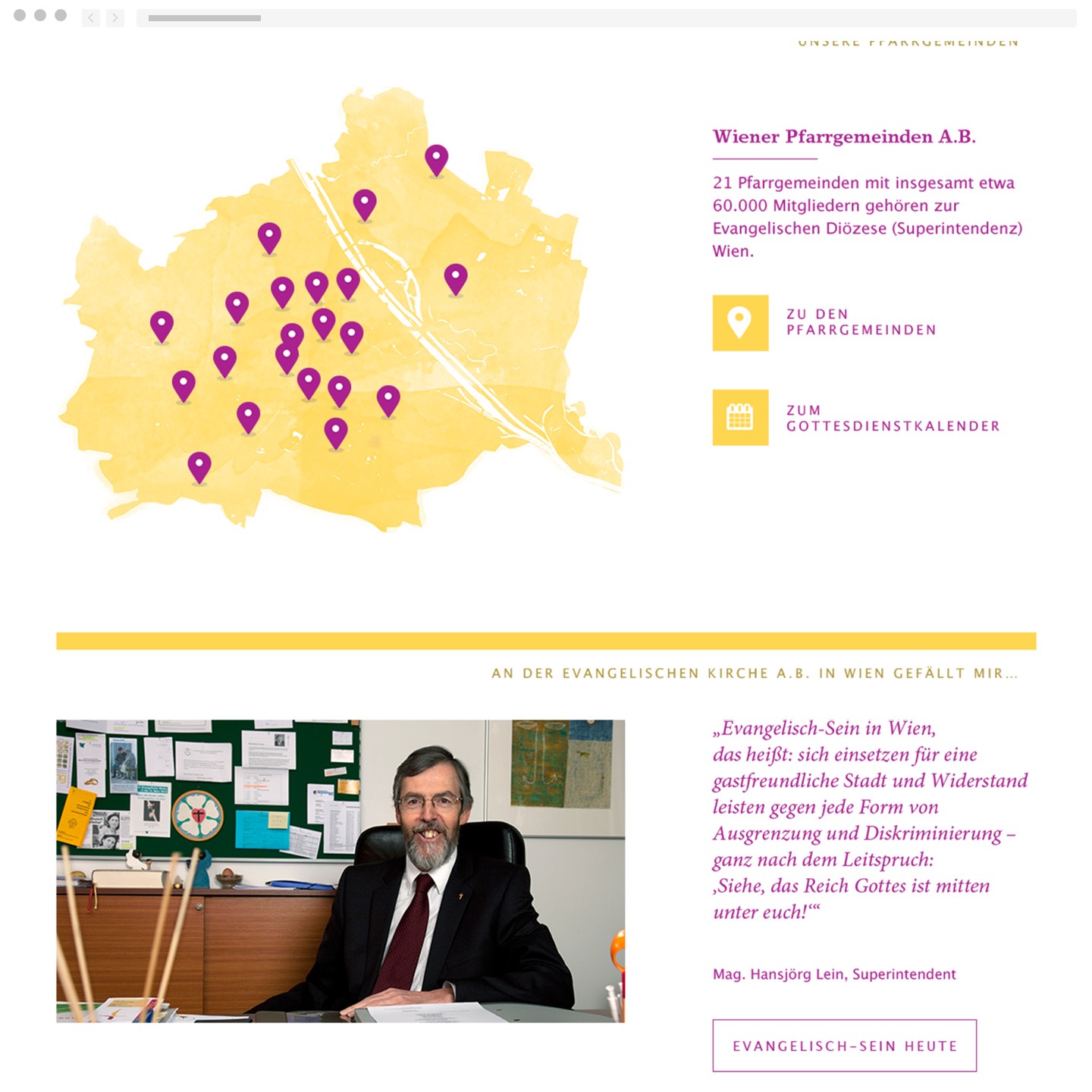 evang-wien.at – homepage design detail